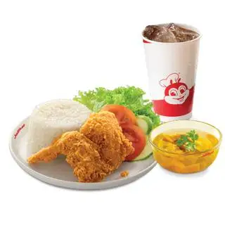 Hình ảnh 1 Cơm gà giòn vui vẻ + 1 Súp bí đỏ + 1 Nước ngọt lớn