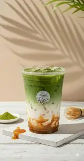 Hình ảnh Matcha latte caramel