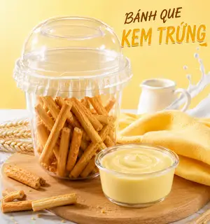 Bánh Que Kem Trứng - 18.000 ₫ tại OMOMO - Trà & Cà Phê Sáng Tạo - Trần Đình Xu