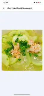 Canh bầu nấu với tôm(ko cơm) - 69.000 ₫ tại Quán Cơm Nhà - Phạm Ngũ Lão