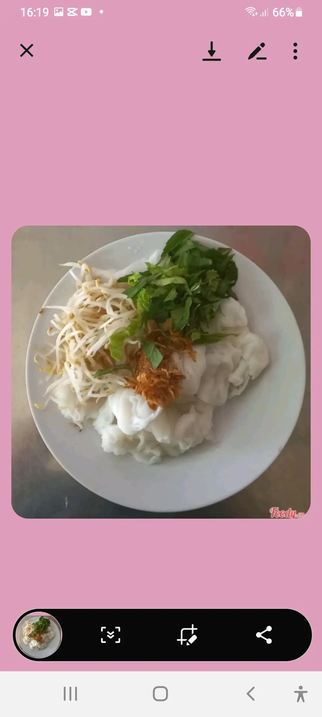 Bánh cuốn nhân không - 28.000 ₫ tại BiBo Bánh Cuốn Nóng