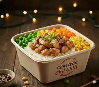Hình ảnh Cơm trộn gà xé