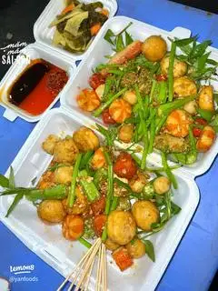 Hình ảnh COMBO CÁ VIÊN CHIÊN MẮM TỎI +Trà Đào