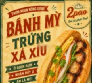 Hình ảnh Bánh mì trứng xá xíu 