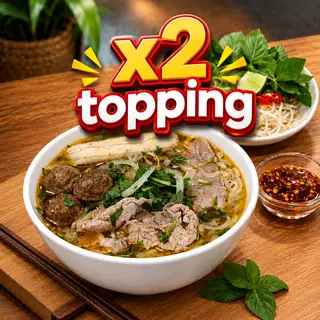 Bún Bò Đặc Biệt Full Topping Hoàng Đế ( tặng kèm trà tắc) - 149.000 ₫ tại Bún Bò Huế Đặc Biệt My My - Cách Mạng Tháng 8