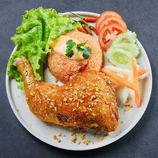 Cơm gà góc tư mắm tỏi - 70.000 ₫ tại Cơm Gà Xối Mỡ Mạnh Đức - Phạm Văn Xảo