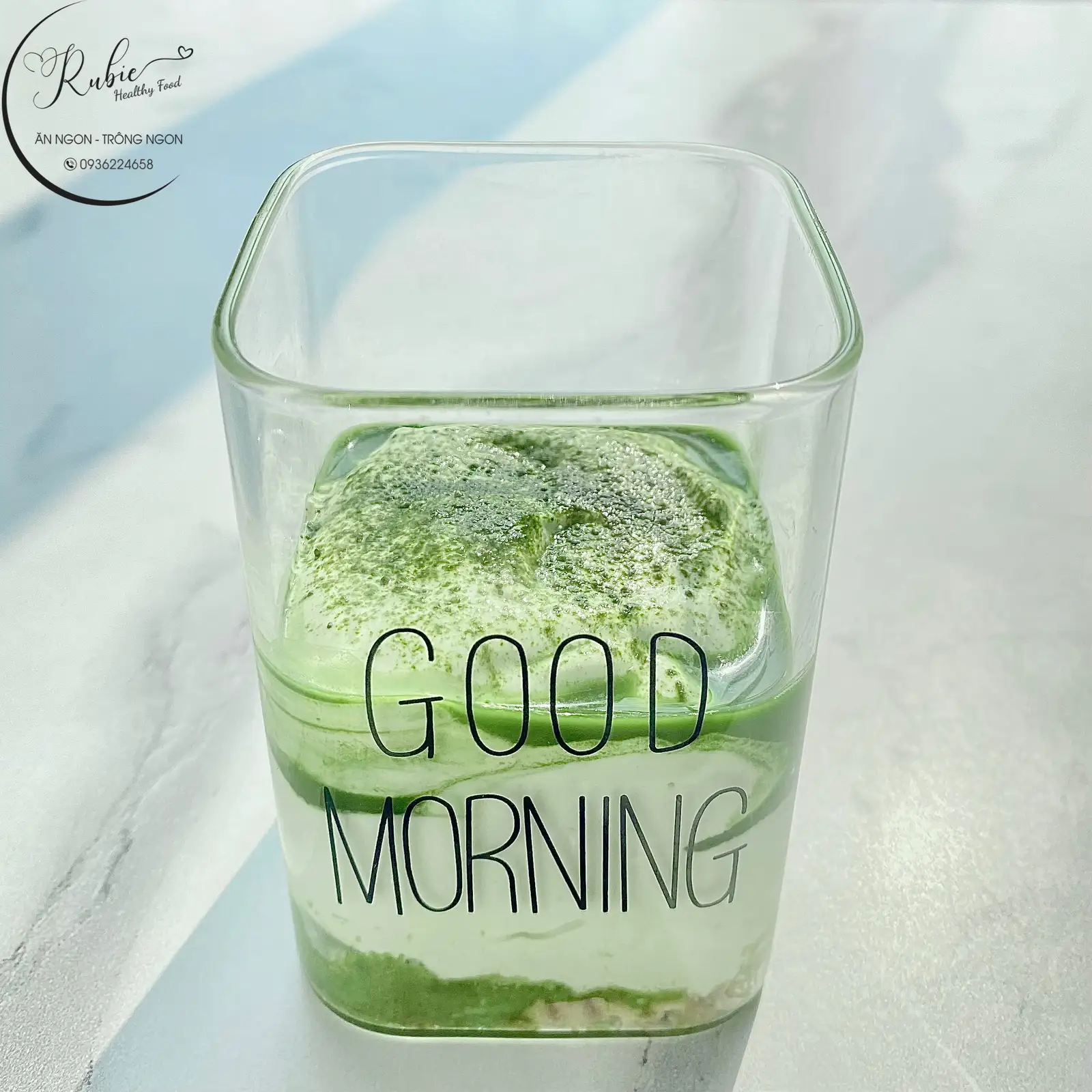 Hình ảnh Sữa chua Hy Lạp matcha