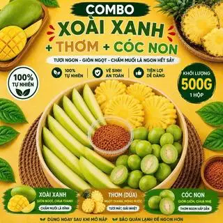 Hình ảnh Xoài + Cóc Non + Thơm cắt sẵn - 500g