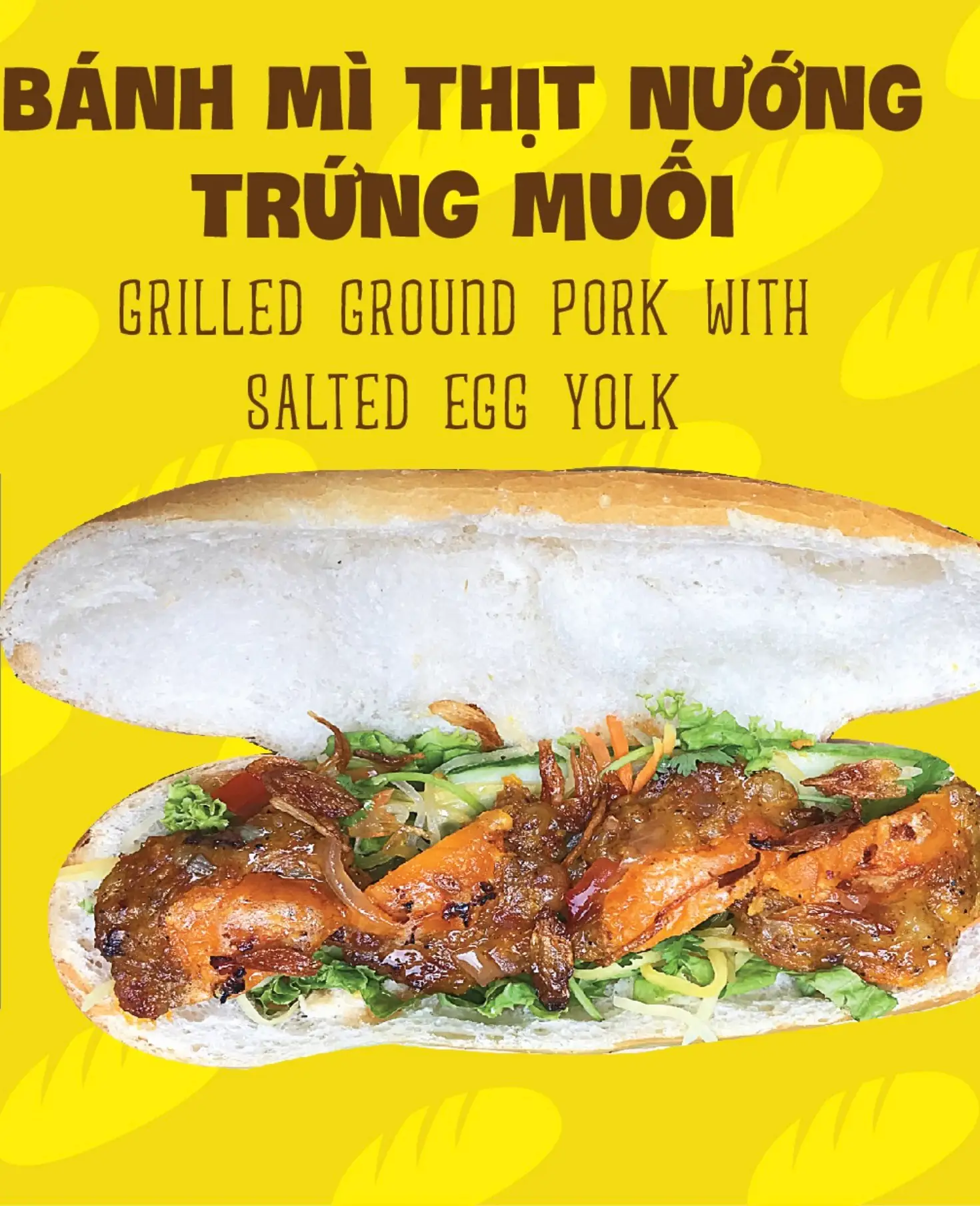 Bánh Mì Thịt Nướng Trứng Muối - 42.000 ₫ tại Đẩu – Bánh Mì Bò Nướng – An Dương Vương