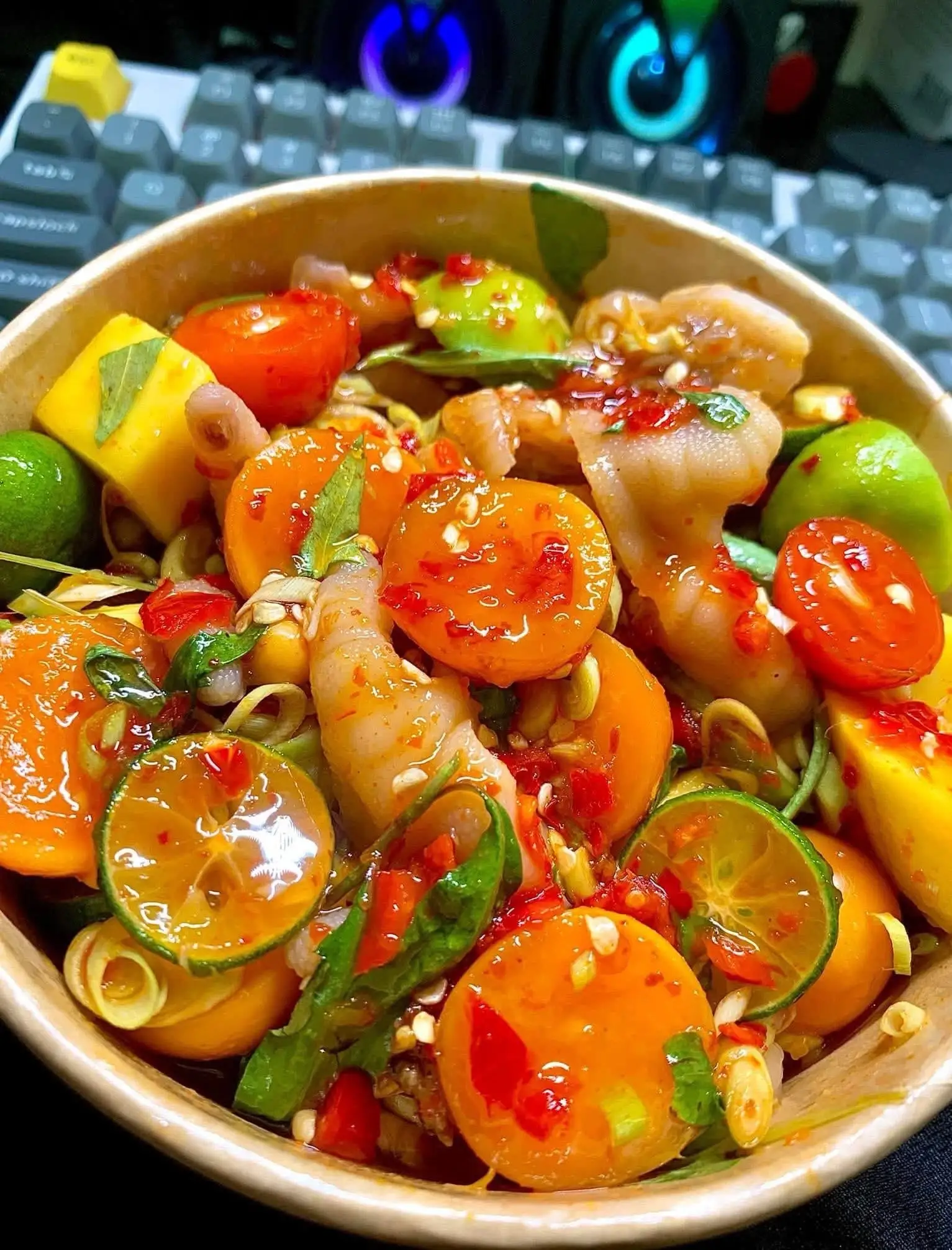 Chân gà rút xương mix trứng non sốt Thái - size mini - 69.000 ₫ tại Ăn Vặt Nafood - Chân Gà Sốt Thái Với Trứng Non - Đường Số 25A