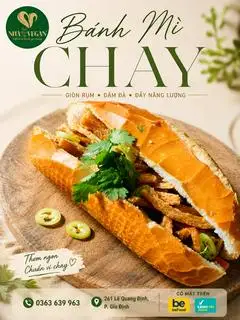 ✅ BÁNH MÌ CHAY NHÂN CHẢ BÒ CHAY XUẤT KHẨU + NẤM NƯỚNG ĐẶC BIỆT - 28.000 ₫ tại Bánh Mì Chay Nhà Nấm - Lê Quang Định