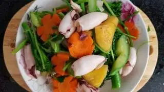 Hình ảnh Cơm mực xào chua ngọt
