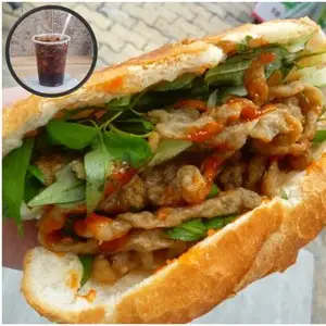 Combo bánh mì chả cá - 1 ly coca - 29.000 ₫ tại Hello Burger - Hamburger & Bánh Mì - Điện Biên Phủ