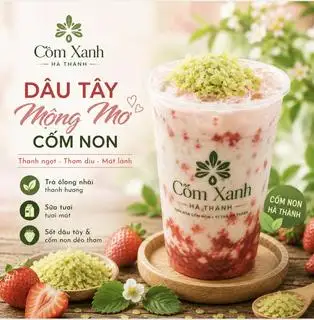 Hình ảnh Trà sữa Dâu Tây Cốm Non