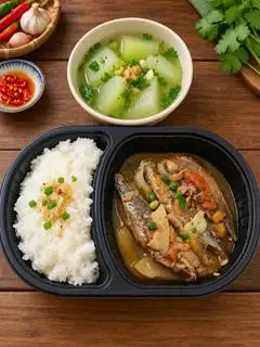 Cơm cá nục kho cà - 45.000 ₫ tại Cơm Quê Dì Bí - Cơm Nhà Nấu Ngon - Bùi Viện