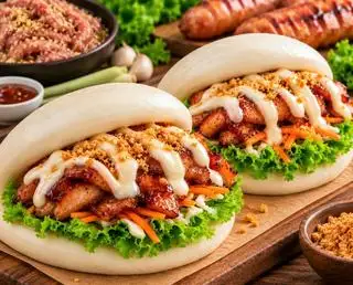 Hình ảnh Bao sườn BBQ phô mai