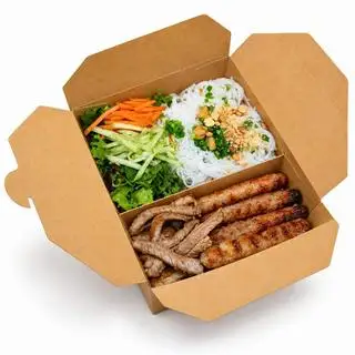 Hình ảnh Bún nem nướng + bò thăn nướng