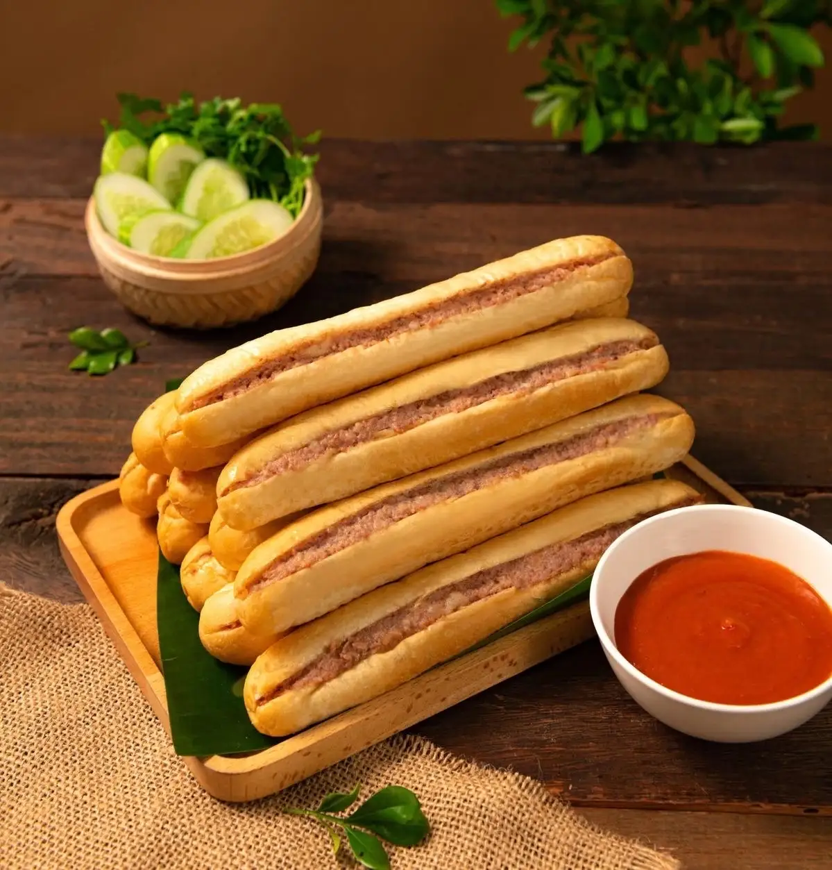 Bánh mì que pate chà bông xúc xích  - 29.000 ₫ tại Mini Chic - Bánh Mì Que, Cà Phê & Trà - Hoàng Sa