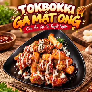 Tokboki gà sốt mật ong - 55.000 ₫ tại Tạ Tuyết Ngân - Ăn Vặt & Trà Sữa - Nguyễn Tri Phương