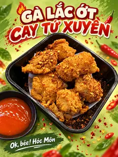 Hình ảnh Gà viên lắc Tứ Xuyên siêu cay