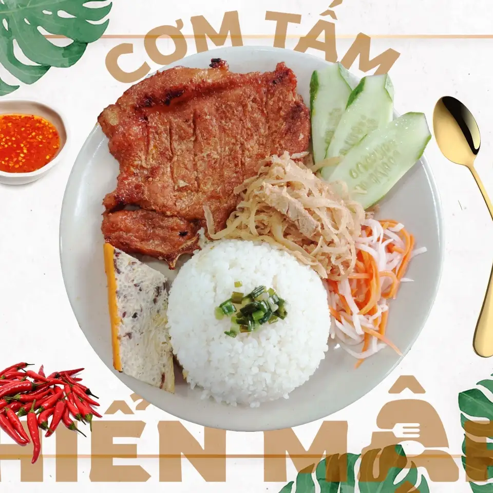 Cơm sườn bì chả - 78.000 ₫ tại Cơm Tấm Hiển Mập - Bùi Hữu Nghĩa