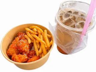 Hình ảnh Combo 2 - Combo Gà Mix Sốt – Khoai Tây& 1 ly Trà Chanh