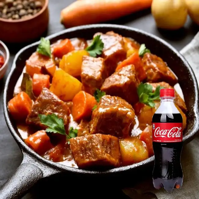 Hình ảnh Cơm bò hầm khoai tây cà rốt+coca chai