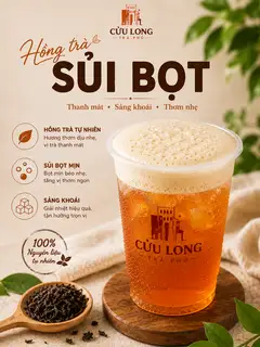 Hình ảnh Hồng trà sủi bọt 