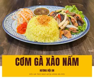 Hình ảnh Cơm gà xào nấm