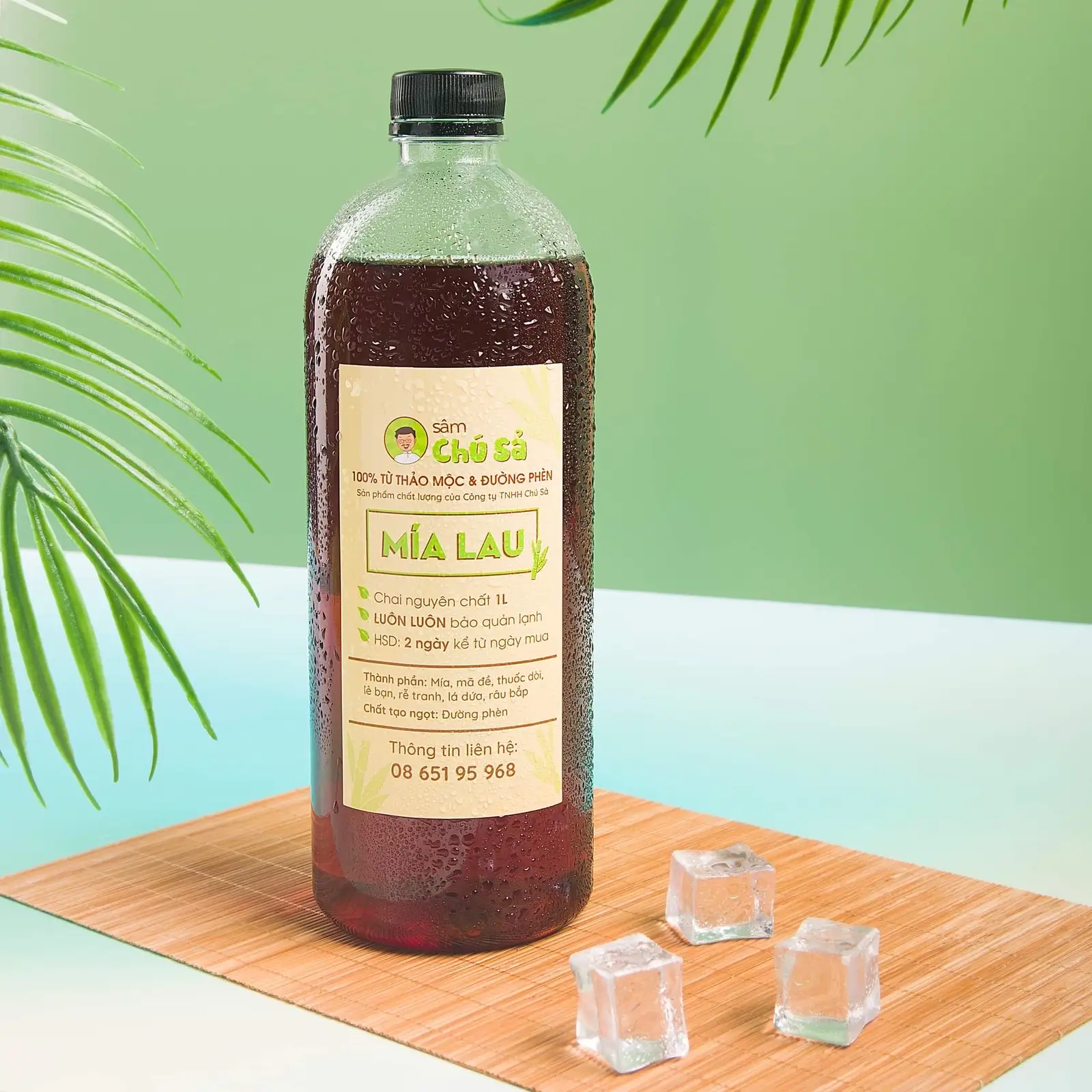 Mía lau nguyên chất chai 1 lit - 56.000 ₫ tại Sâm Chú Sả - Vũ Huy Tấn