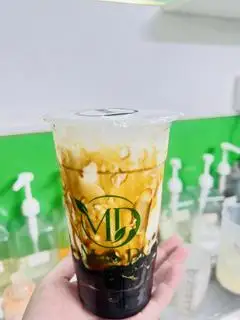 Hình ảnh Sữa tươi hạnh nhân trân châu đường đen