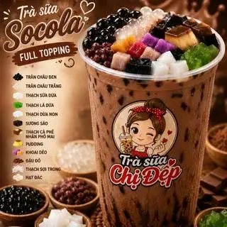 Hình ảnh Trà sữa sô-cô-la full topping