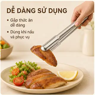 Kẹp Gắp Thực Phẩm Bằng Thép Không Gỉ Dùng Nấu Ăn Và Nướng - 95.000 ₫ tại YUMAN Convenience Store - Nguyễn Thượng Hiền