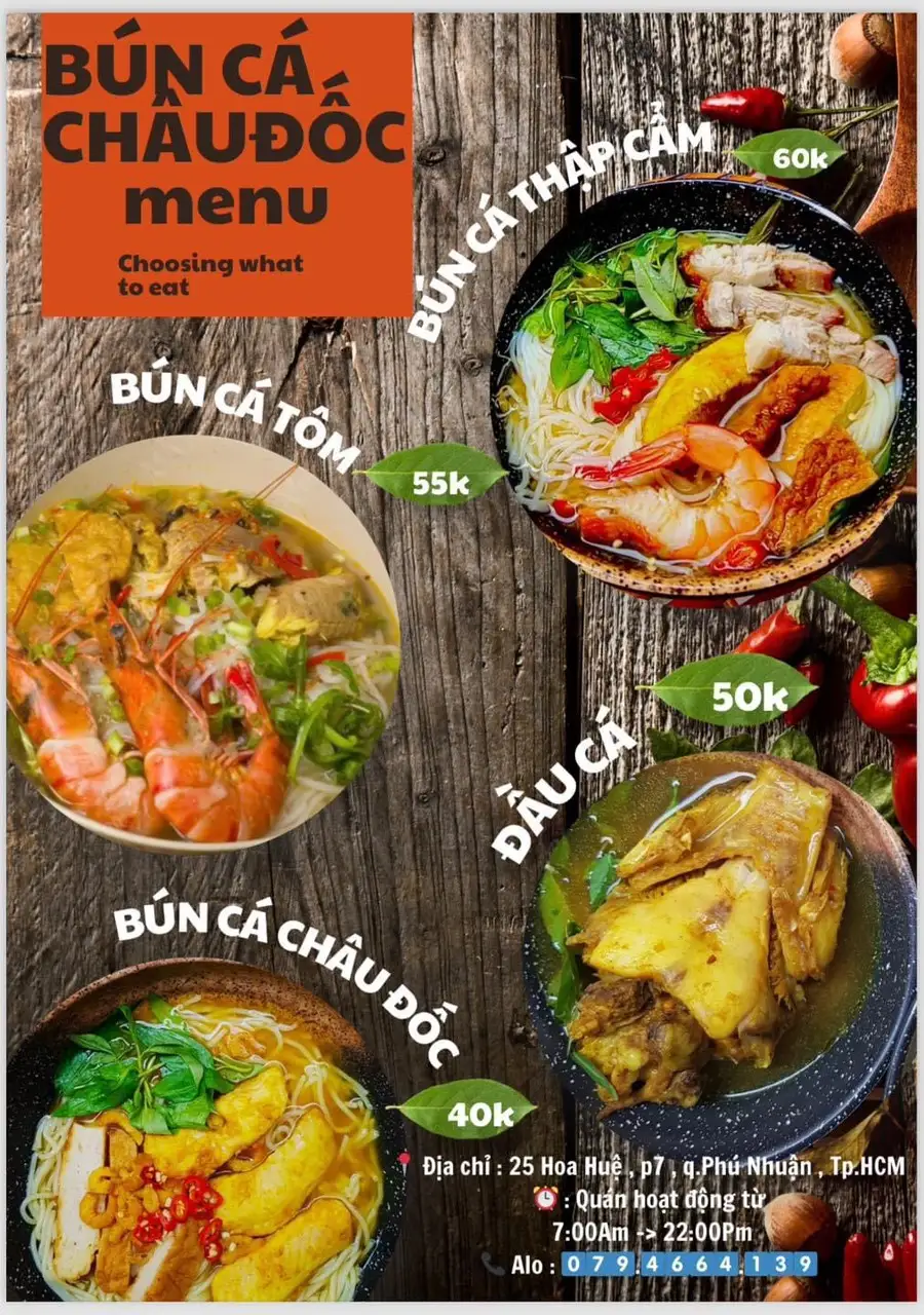 Bún Cá Tôm - 77.000 ₫ tại Bún Cá Châu Đốc Bà Bảy - Hoa Huệ