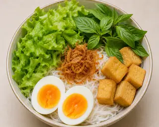 Bún Đậu Hủ + Trứng - 35.000 ₫ tại Bún Nước Tương - Nhà Dậu - Khánh Hội