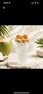 Hình ảnh Nước dừa viên khoai dẻo phô mai + dừa sợi (500ml)