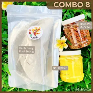 Hình ảnh Combo 8 Bánh Tráng Phơi Sương - Combo Hủ Bơ Trứng Vàng - Hủ Hành Hành Phi Muối Tép