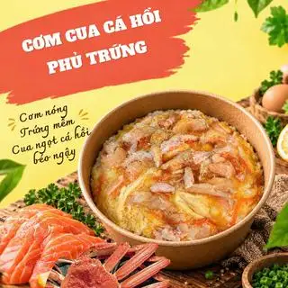 Hình ảnh Cơm Cua Cá Hồi Phủ Trứng