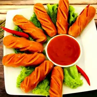 Xúc xích đức - 1 cây - 12.000 ₫ tại Ăn Vặt & Cá Viên Chiên - Đông Hồ
