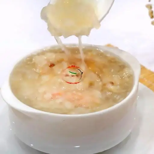 Hình ảnh Cháo tổ yến cá hồi - đậu hà lan