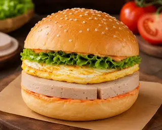 HAMBURGER ỐP LA- CHẢ - 27.000 ₫ tại Bánh Mì Min Min - Bánh Mì , Hamburger & Xôi Mặn - Vạn Kiếp