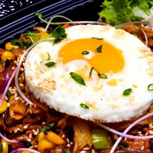 Cơm chiên kim chi ba rọi - 65.000 ₫ tại  Đẫm - Mì Ý & Cơm Chiên - Phạm Văn Hai