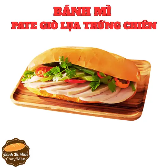 Bánh Mì Pate Giò Lụa Trứng Chiên - 45.000 ₫ tại Bánh Mì Miến - Đặc Sản Hải Dương - Bà Huyện Thanh Quan