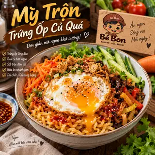 Hình ảnh Mỳ Trộn Trứng Ốp