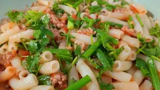 Hình ảnh nui xào heo bằm