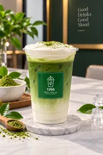Hình ảnh Matcha latte kem muối