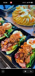 Hình ảnh Mì trộn tóp mỡ xá xíu