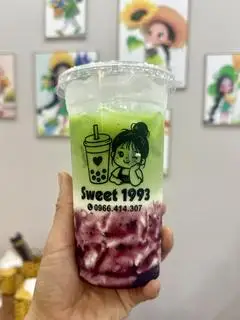 Hình ảnh matcha latte vị dâu , việt quất , đào , khoai môn sz M 