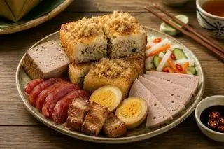 Hình ảnh Bánh Chưng Rán Full Topping Siêu No