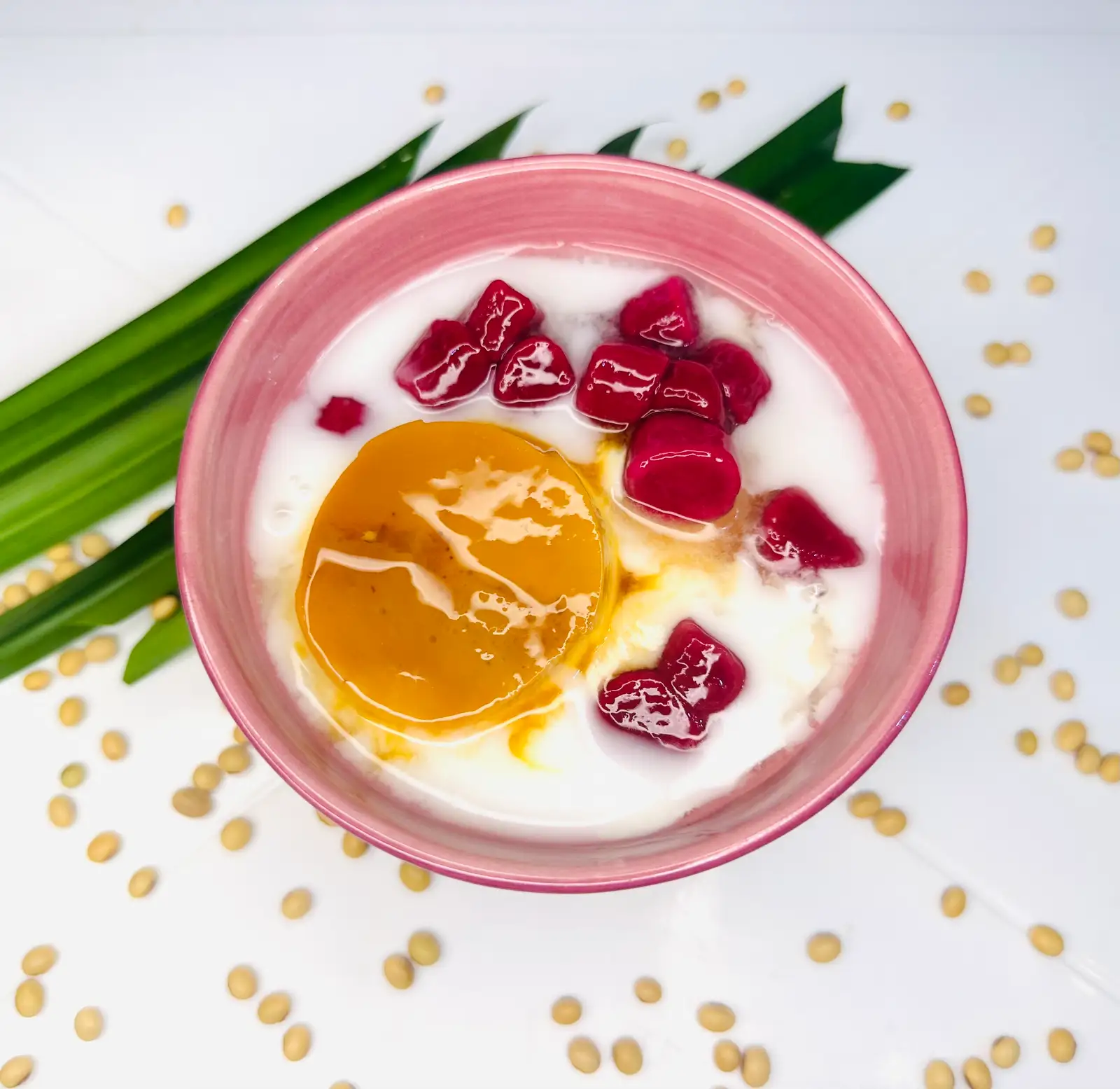 Hình ảnh Tàu hũ flan khoai lang dẻo